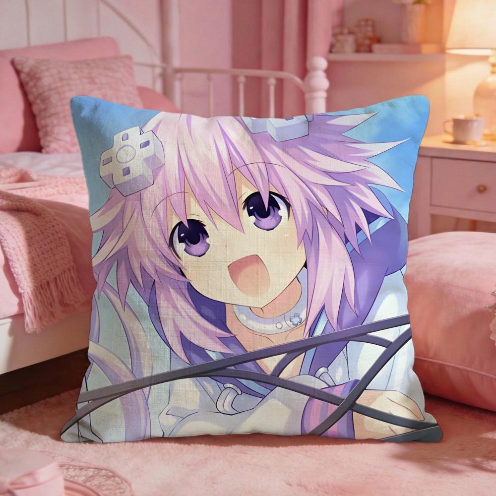 hHyperdimension Neptunias Cushion Cover Premium Comfort Reversible Pillow Cove Two in One Design for Any Room  Car Interior