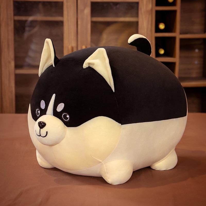 Cute Shiba Inu & Husky Plush Toy Set Soft Stuffed Dog Dolls Perfect Birthday Gift for Kids Teens Girls Boys Home Bedroom Decor
