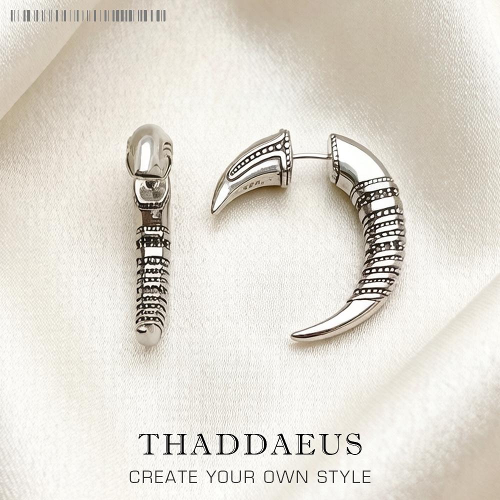 Earring Claw New Vintage 925 Sterling Silver Gift For Women High Quality Fine Jewelry серебряный