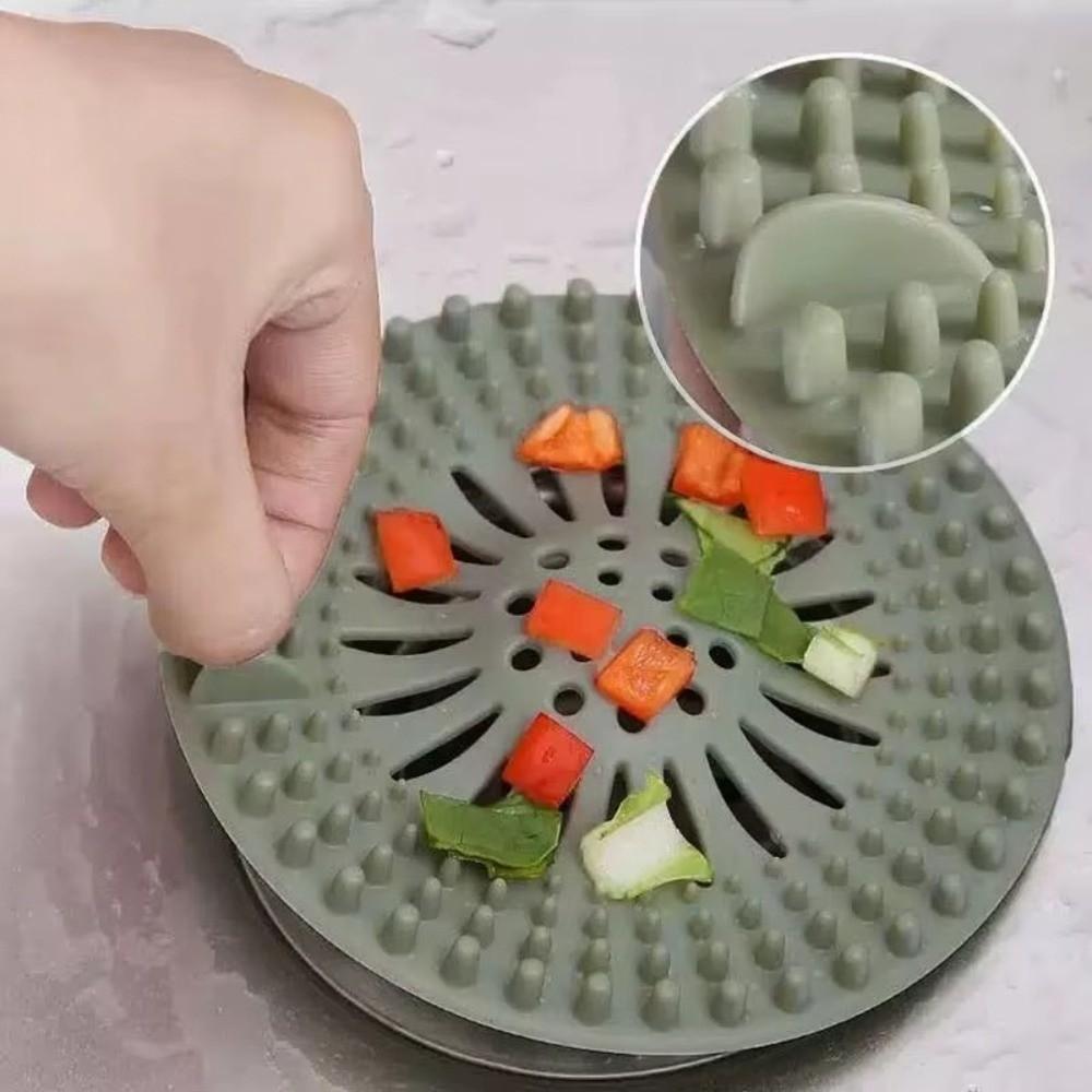 Silicone Sink Drain Strainer Easy Clean Drain Covers Hair Filter Bath Stopper Kitchen Tool