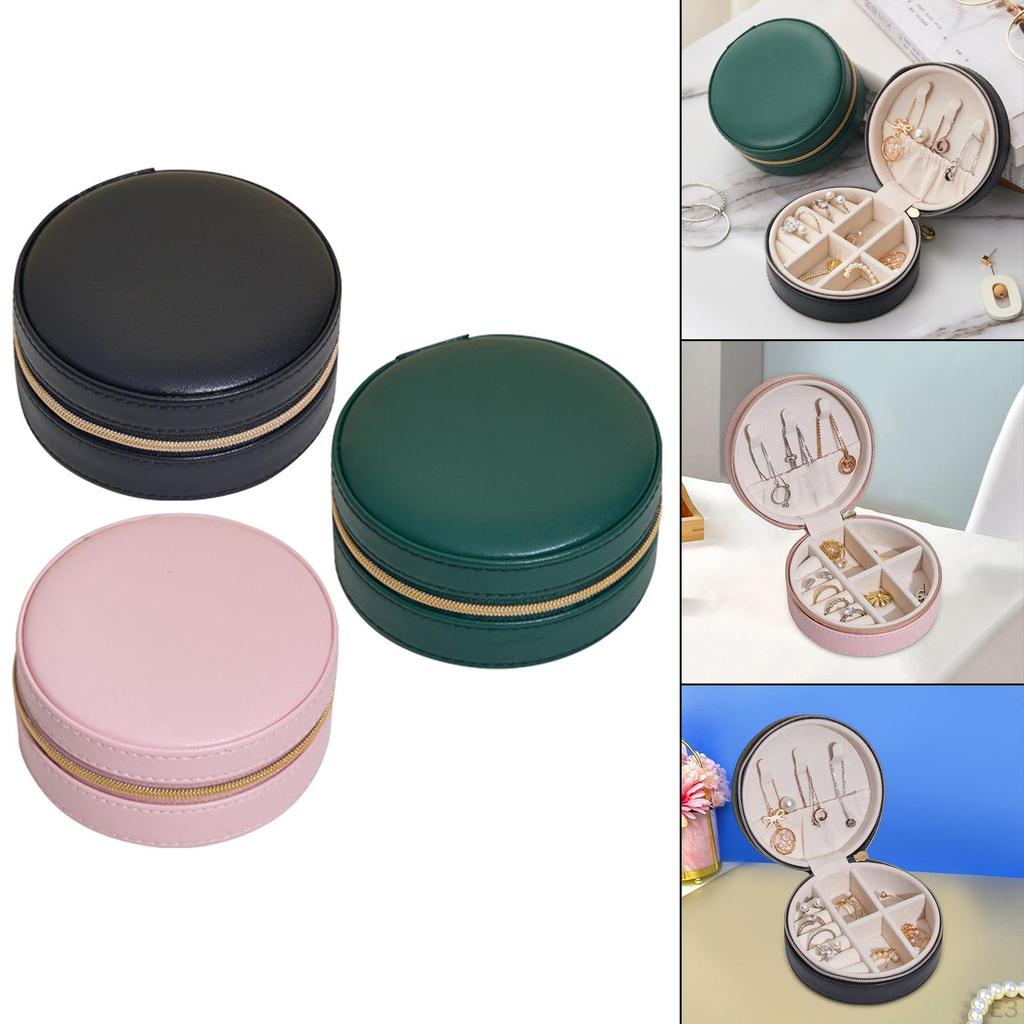 Elegant Faux Leather Jewelry Storage Box for Rings and Bracelets