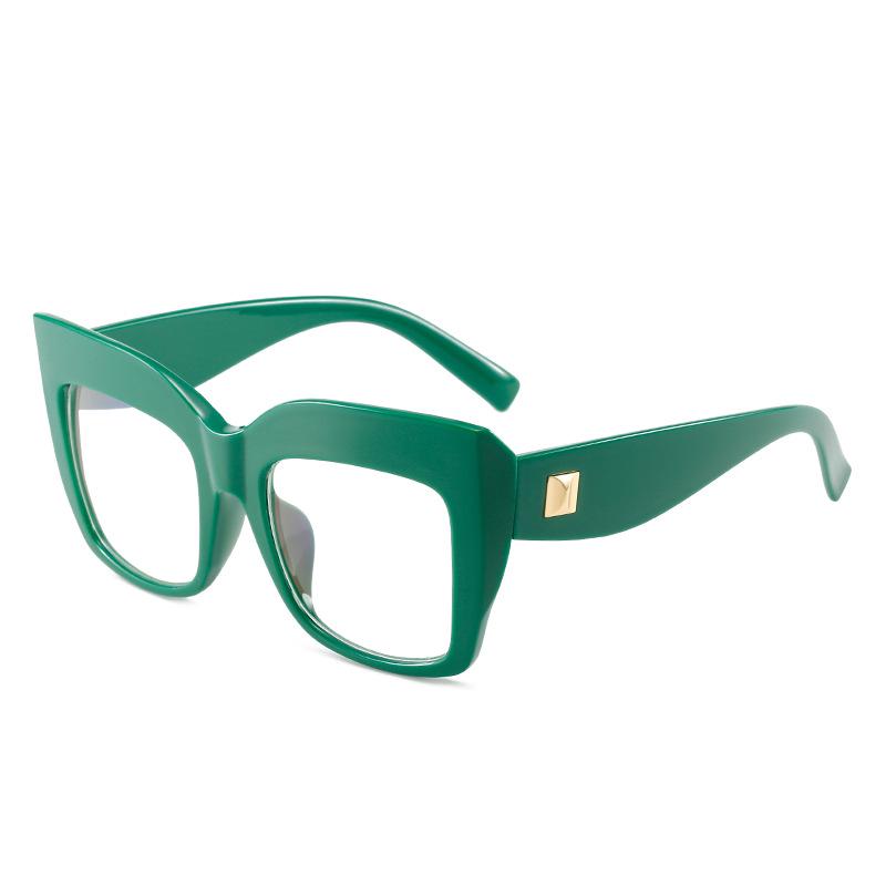 

2021 Winter Cat-Eye Studded Eyeglass Frames - European American Style, Large Frame, Candy Color