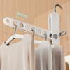Outdoor Travel Portable Folding Clothes Hanger Portable Seven Hole Clothes Hanger Business Trip Hotel Clothes Hanger Divine Tool