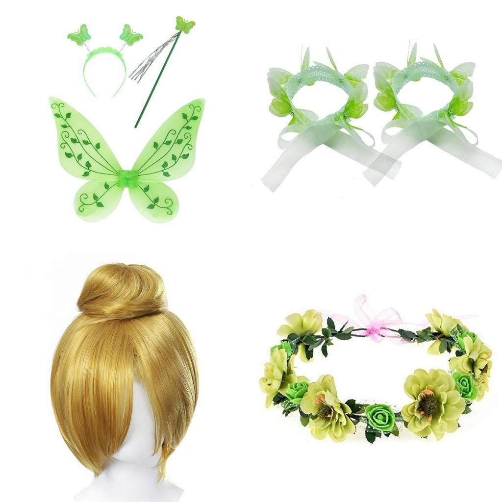 Children's Tinker Bell Fairy Princess Dress Polyester Fiber Fabric Perfect For Kids' Halloween Cosplay 80-150cm