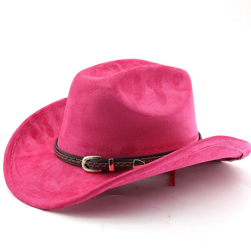 New Fashion Suede Cowboy Fedoras Cap Retro Unisex Outdoors Big Brim Top Hat Western Style Handsome Britain Panama Jazz Hat