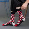 Hundreds Fashion Business Men 100% Cotton Happy Lattice Socks Unisex Boys Combed Hip Hop Street Skateboard Funny High Sox Set