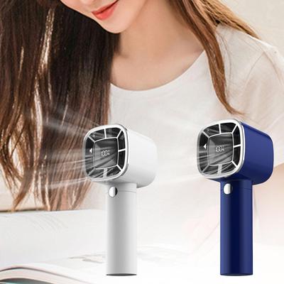 Taşınabilir Mini El Fanı Şarj Edilebilir Dijital Ekranlı Küçük Masaüstü Fanı Elektrikli Kompakt Küçük El Fanı Kadın Erkek için 3 Hız