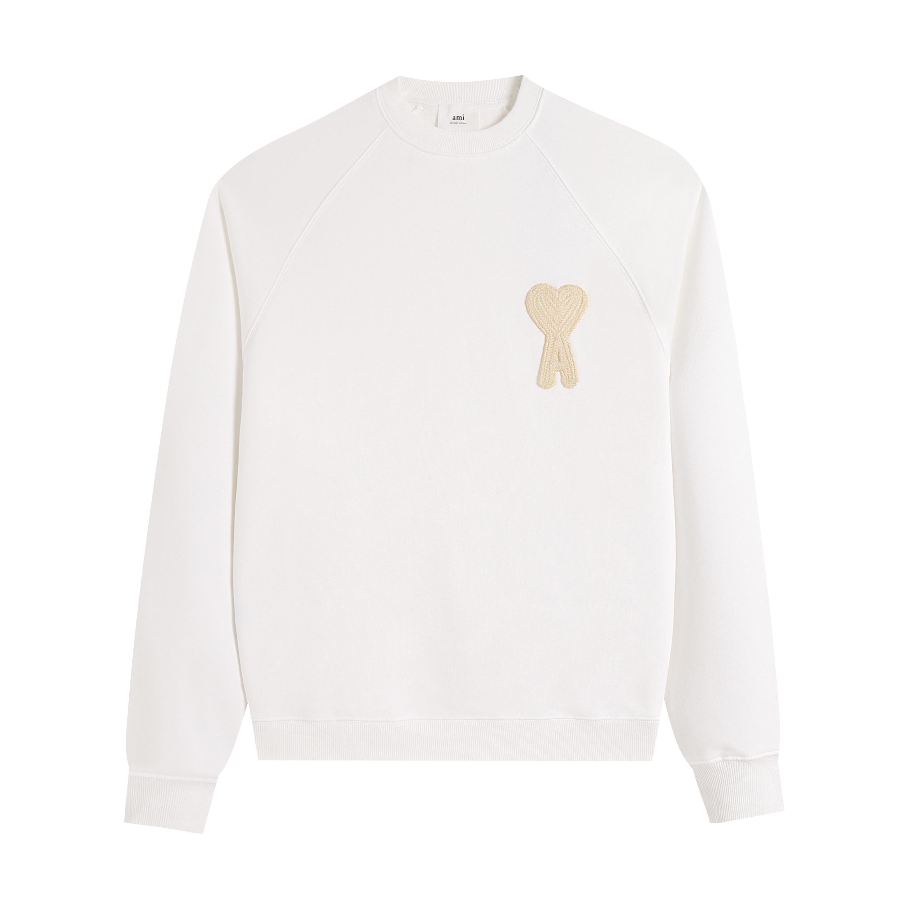 

AMI 2025 Autumn and Winter New Big Heart Logo High-quality Cotton Round Neck Hoodie Couple Pullover XL