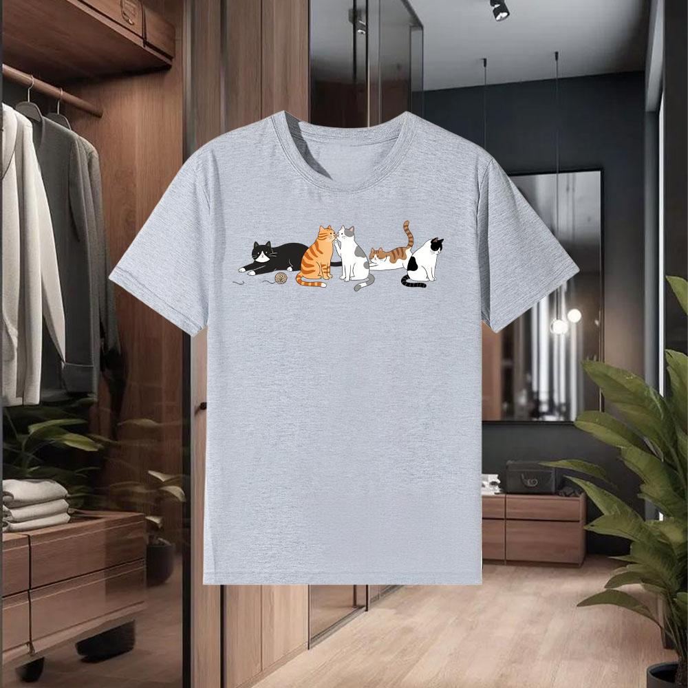 New Men's T-Shirts Made of 100% Cotton Summer Casual Short Sleeves Fashionable and Trendy Loose and Breathable Style