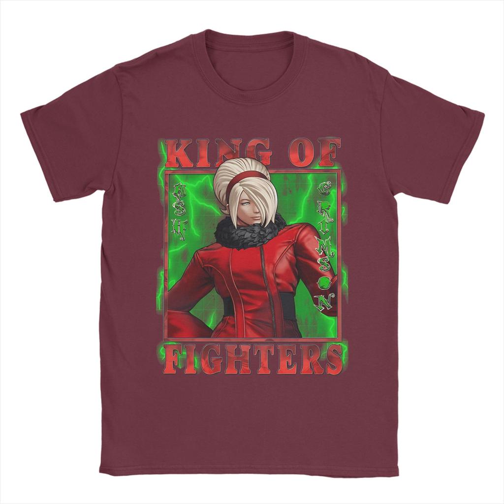 Vintage K.ing of Fighters XV  Mocking Firelight Ash Crimson T-Shirts for Unisex Crew Neck T Shirts  Short Sleeve Tee Shirt Tops