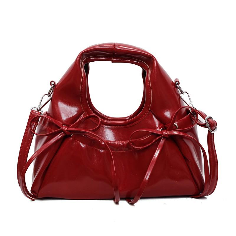 Stylish Mini Crossbody Bag Women - Soft PU Waterdrop Shape Shoulder With Zip Inner Pockets