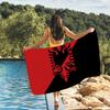 Nazione A-Bandiera dell'Albania Asciugamano Asciugatura Asciugamano da Bagno Applicabile a Nuoto Leggero Campeggio Yoga Spiaggia Fuori