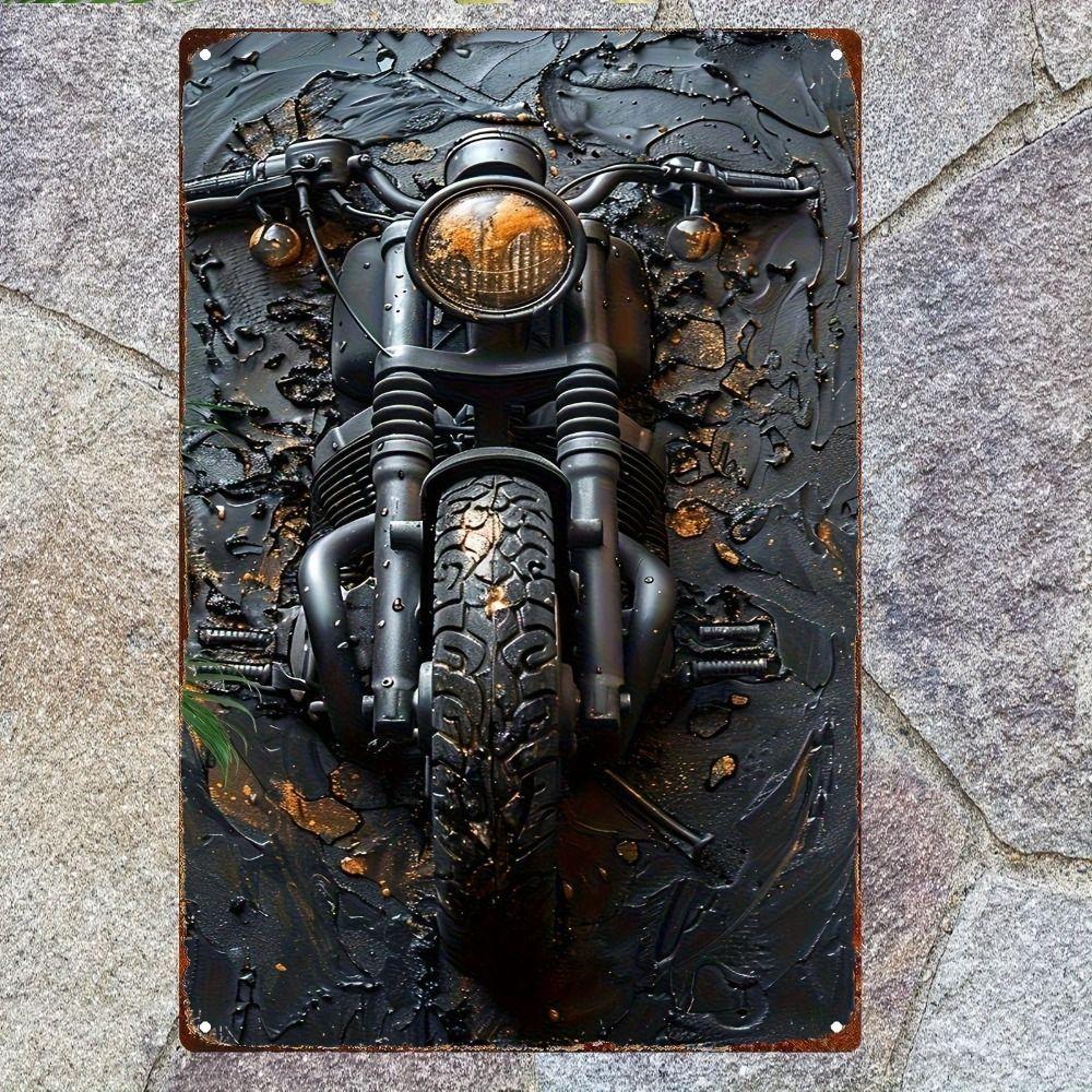 Vintage Retro Motorcycle Tin Sign Metal Wall Art Decor for Home Garage Man Cave Bar Cafe 20x30cm