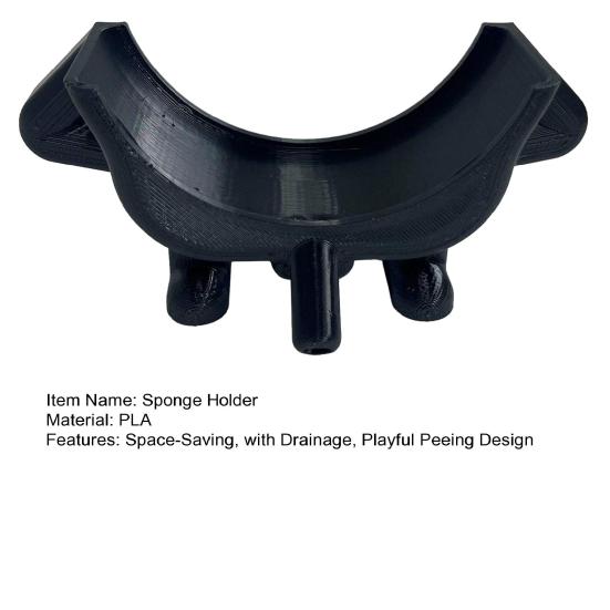 Suporte Divertido para Esponja de Urinar Suporte de Esponja Impresso em 3D com Drenagem Suporte para Esponja de Limpeza para Pia de Cozinha para Esponja Redonda