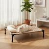 Breathable Raised Pet Cot Black Frame Bed for Indoor