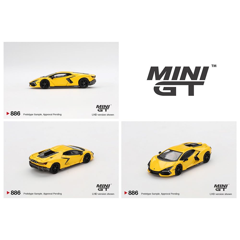 MINI GT 164 Scale MiJo TOYS - LAMBORGHINI REVUELTO (GIALLO YELLOW) U.S. MiJo Exclusive MGT00886-BL