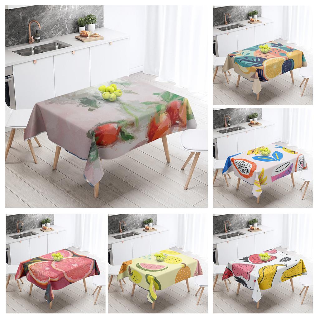 Abstrakte Kunst Lebensmittelillustration Tischdecke Ölbeständige Tischdecke Wasserdichte Picknick-Stoff Nordische Heimdekoration