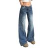 2025 Autumn Slimming Low-Waist Japanese Korean Wide-Leg Women's Casual Denim Jeans
