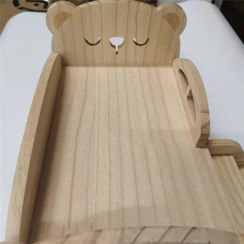 A71Z Wooden Play Bed For Universal Wooden Bed Wooden DIY Mini Play Bed For Children's Day Gift