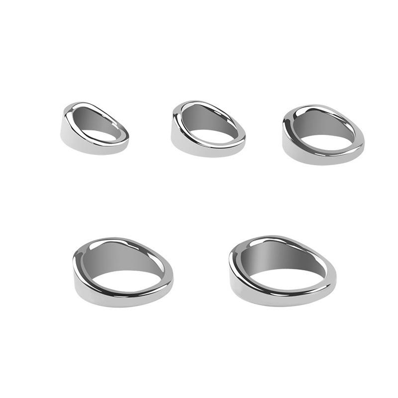 Stainless Steel Metal Penis Lock Cock Ring Delay Ejaculation Ball Scrotum Stretcher Erection Cock Ring Slave Male Sex Toy Man