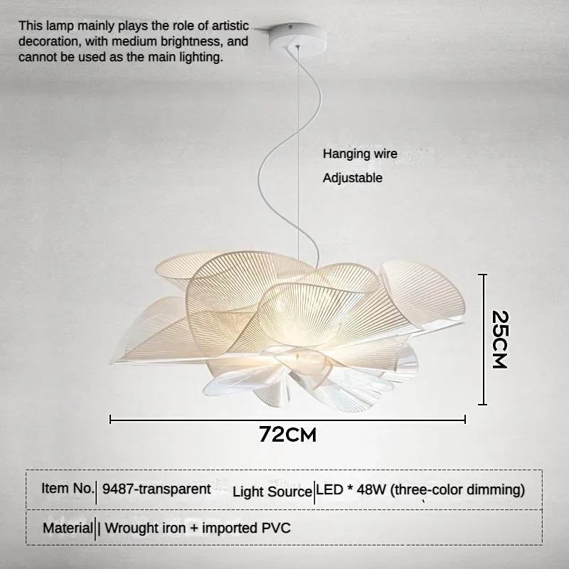 

Italian designer living room ceiling light with high-end feel, master bedroom light with artistic petals warm light