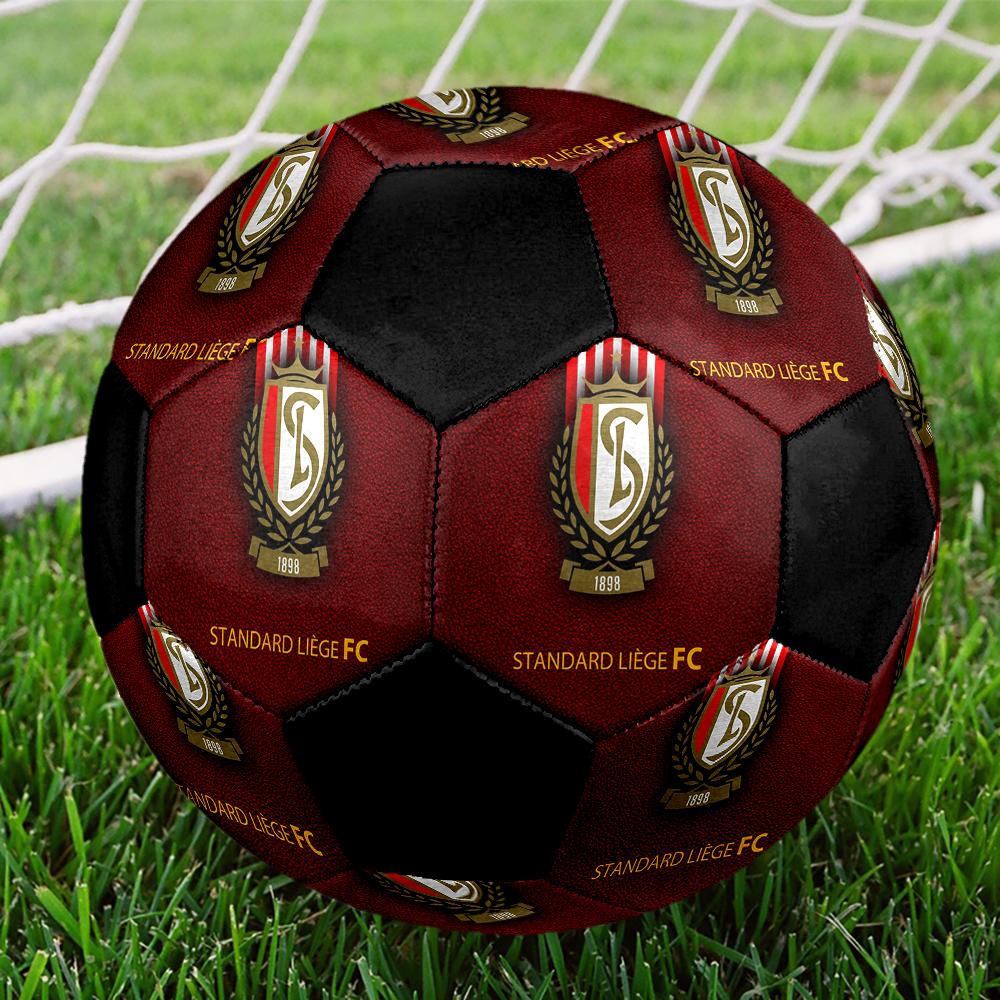 SIZE 5 Standard Liège Soccer Ball Colorful All Ages Machine Stitched PVC Competition Ready Durable High-Bounce