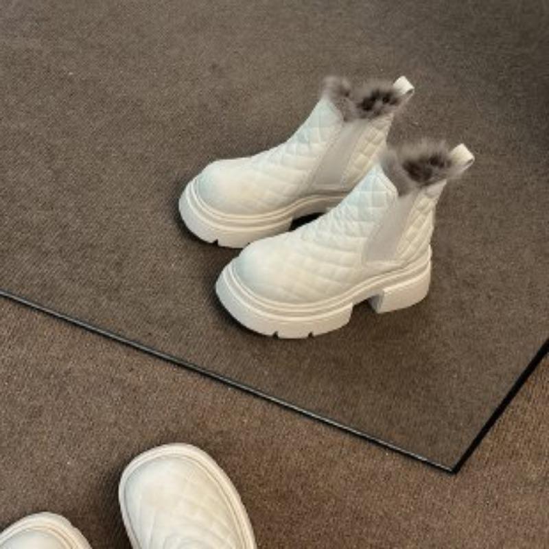 New Thick-soled Height-increasing Snow Boots, Fleece and Thickened Warm Cotton Shoes, Casual Short Boots