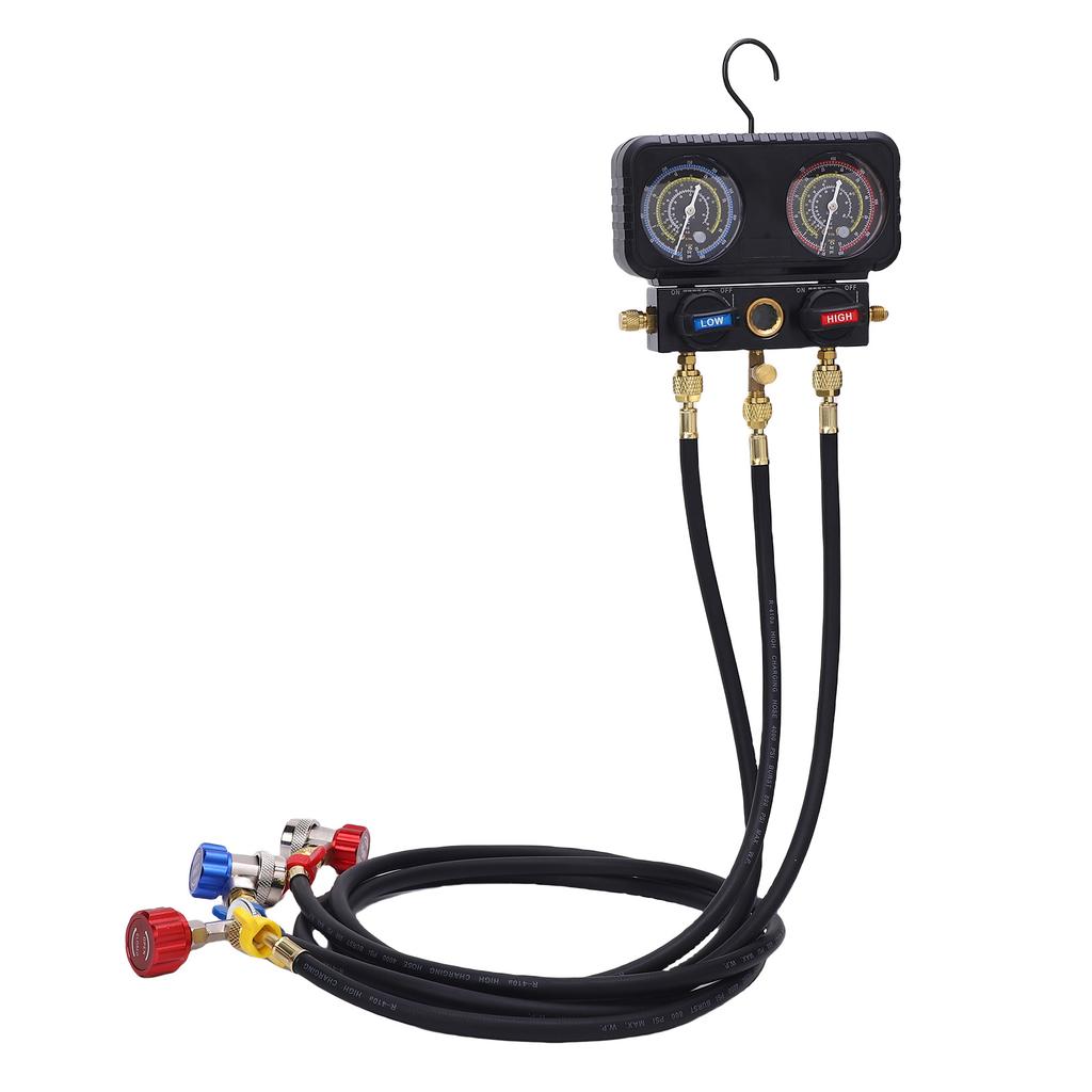 AC Gauge Set with Hoses Enhanced Safety Automotive Manifold Gauge Set Replacement for R410A R32