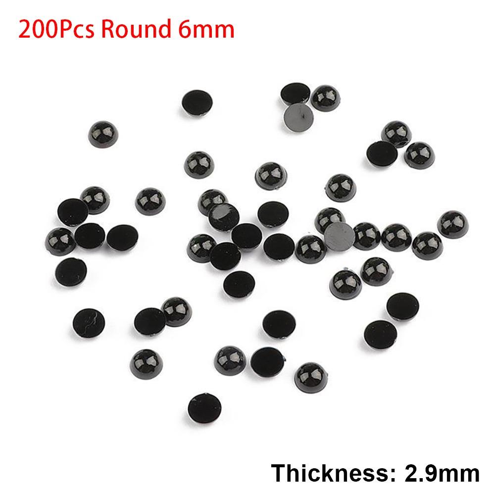 100-500 Stück Schwarze Runde Spielzeugaugen Zubehör Kunststoff Spielzeugauge Perle Halbrunde Perlen Kinder