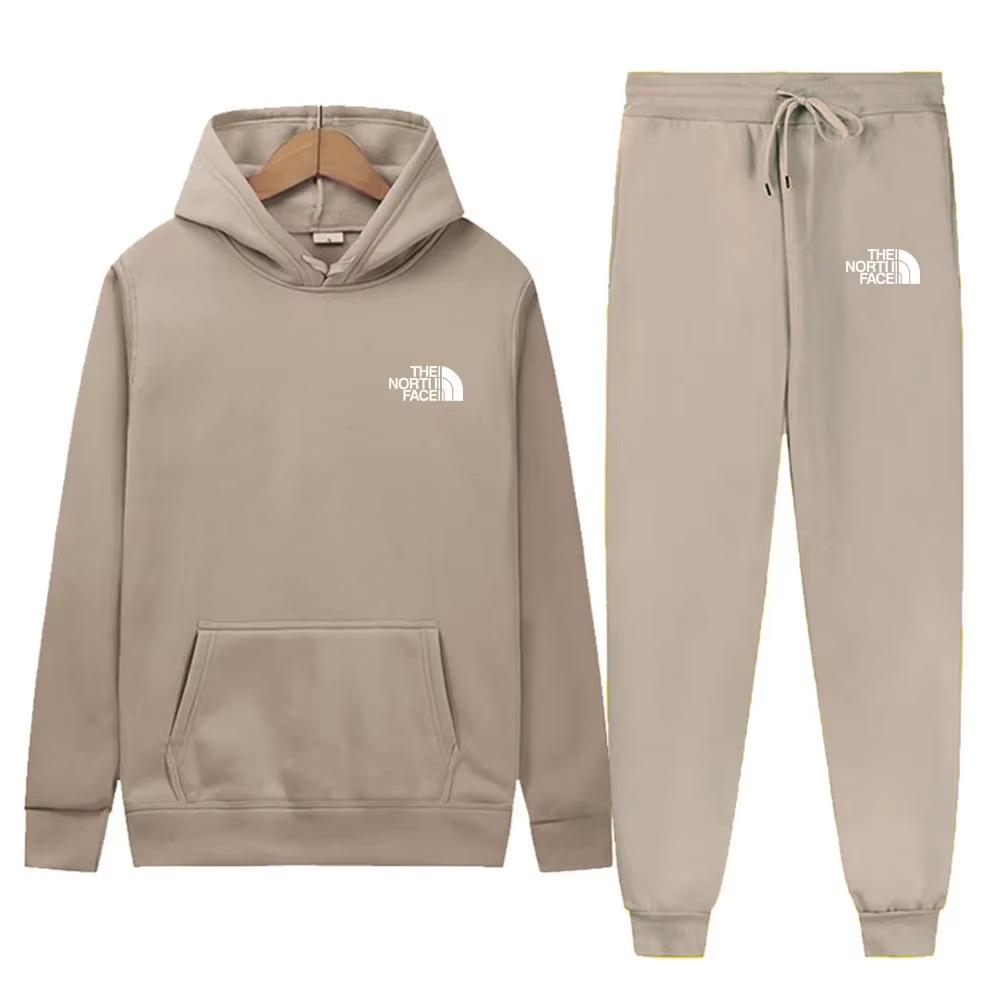 Men's Casual Sportswear Set - Trendy Letter Print Hoodie Pullover