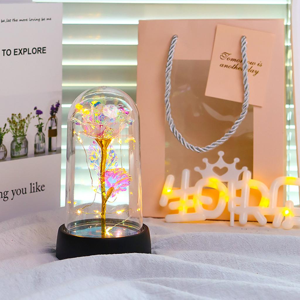 Rose Light Beautiful Realistic Looking Night Light Rose Eternal Flower Party Supplies LED Simulation Rose Flower Valentine's Day
