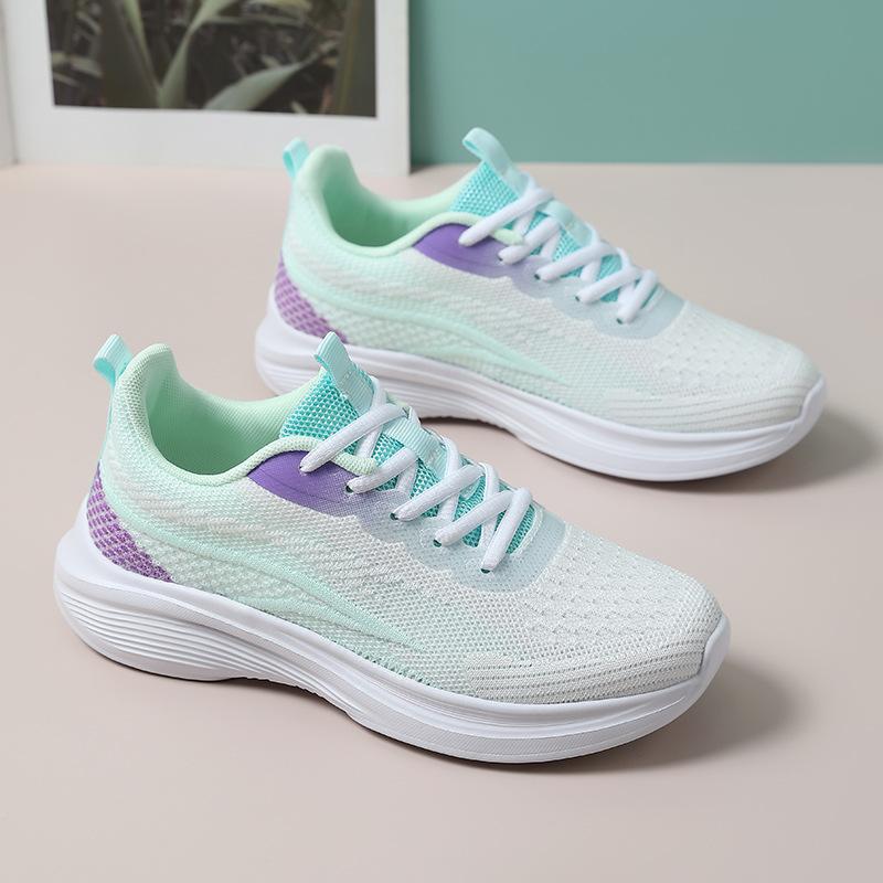 New Women's Shoes Women's Breathable Fly-woven Mesh Running Shoes Soft Sole Lightweight Casual Sports Shoes 2025 Comfortable