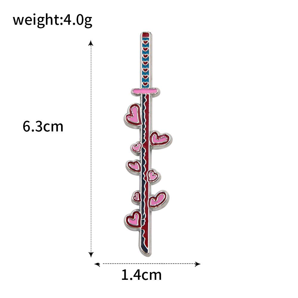 Demon Slayer: Nine Pillars Nichirin Sword Brooch - Rengoku, Muichiro, Sanemi Cosplay Badge