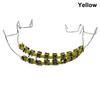 1 Pereche Aparate Dentare Metalice Arc cu Cârlige Bracket Metalic și Ligaturi Ortodontice Colorate Decor Temporar pentru Dinți