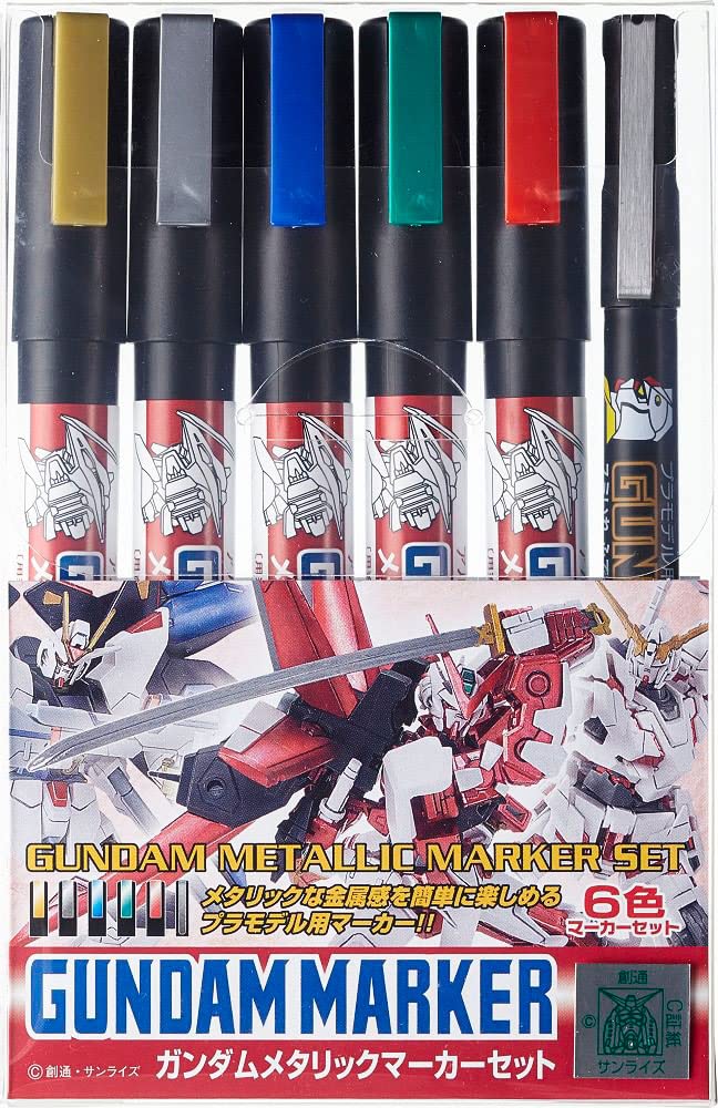 GSI Creos Gundam Marker Gundam Metallic Marker Set for Model Painting (GMS121)
