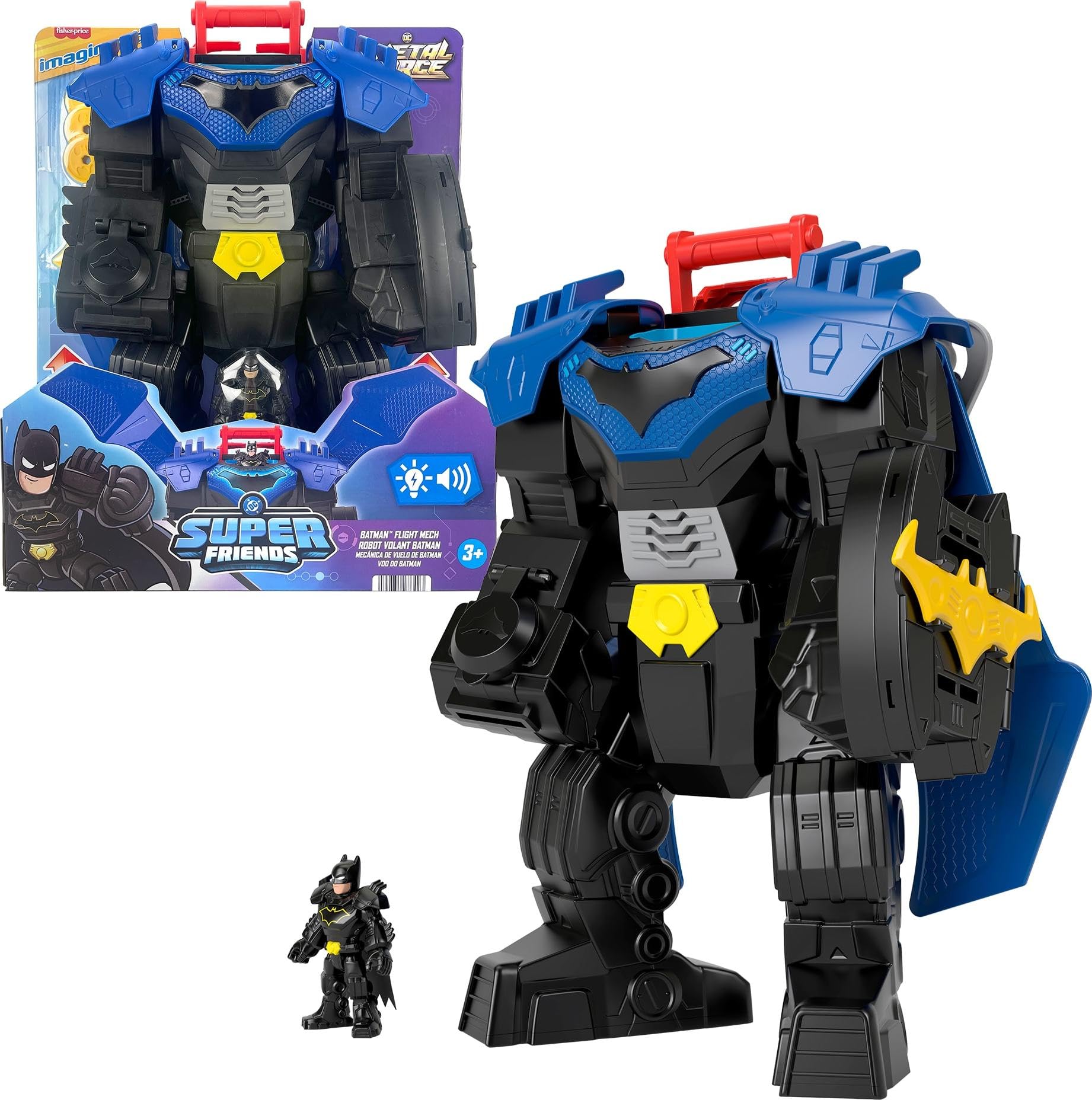 Fisher-Price Imaginext DCSF Металлическая Сила Бэтмен Меха.
