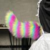 Faux Fur Electric Wagging Tail for Car, Remote Control Moving Tail Decoration, Rechargeable Detachable Auto Accessory for Anime Cosplay