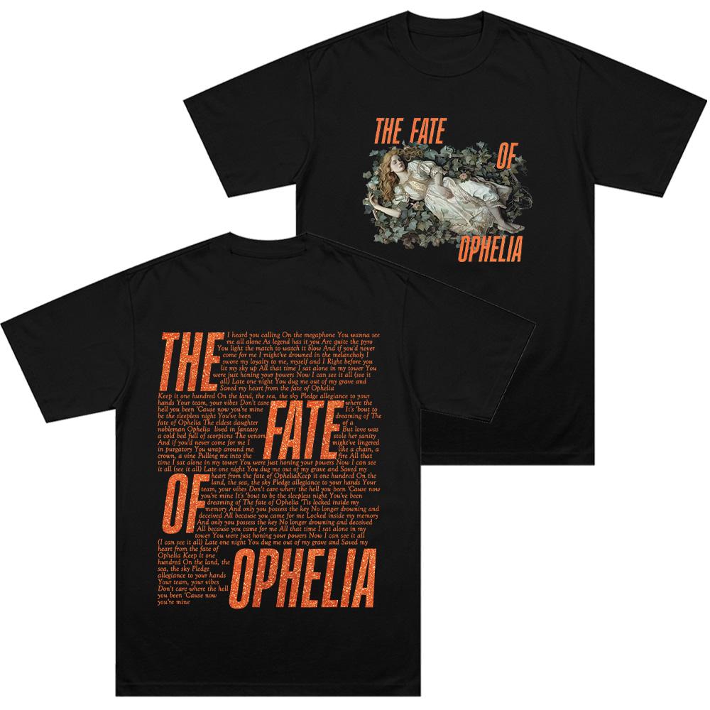 

Судьба Офелии Комфортные футболки TS Вдохновленные Моей Эрой Шоугерл Жемчуг Концерт Лирика Музыкальный Альбом Футболка Хлопковые Футболки Унисекс XS чёрный