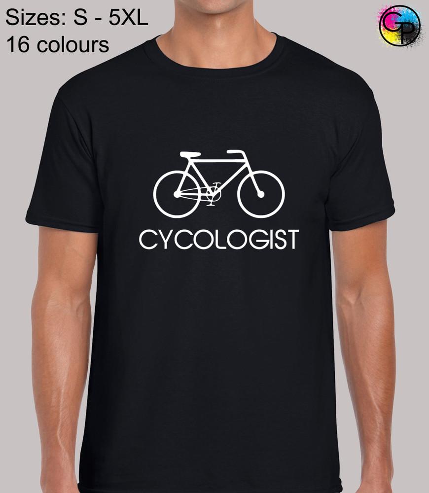 

Cycologist Cyclist Bike Gift Idea Regular Fit T-Shirt Top TShirt Tee for Men XL
