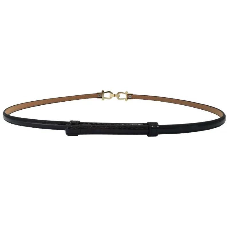 Snake Pattern Crown Pair Buckle Ladies Leather Thin Belt Belt Women Fashion Dress Fashion Decoration Accessories Designer Belts