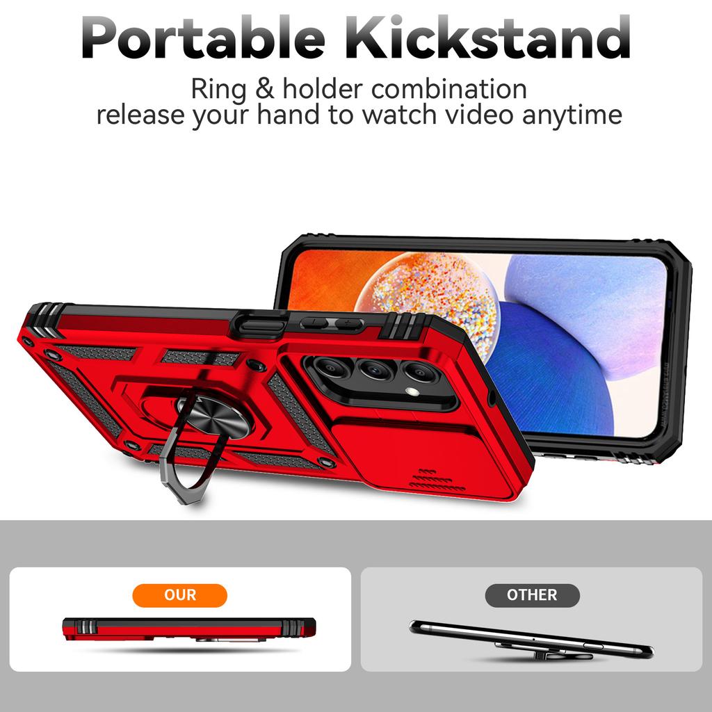 For Samsung Galaxy A55 5G Case Combo PC+TPU Kickstand Anti-Drop Phone Cover