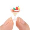 2Pcs Miniature Model Mini Simulation Goblet Yogurt Ice Cream Cup