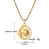 Pendant Sun Moon Star Round Accessories Versatile Jewelry Necklace