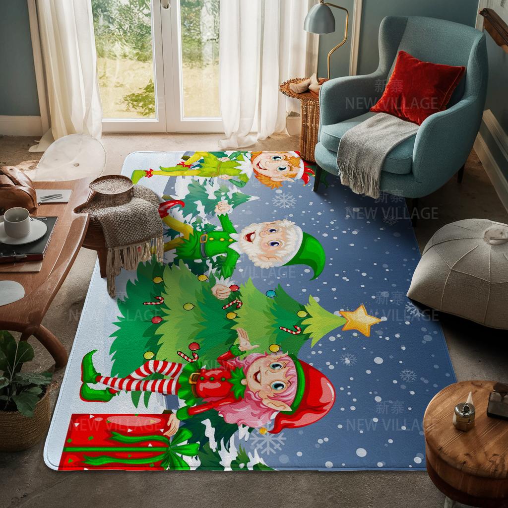 House entrance carpet Home door mat Living Room Bath Foot bathroom non-slip water absorption rugs bath Merry Christmas winter