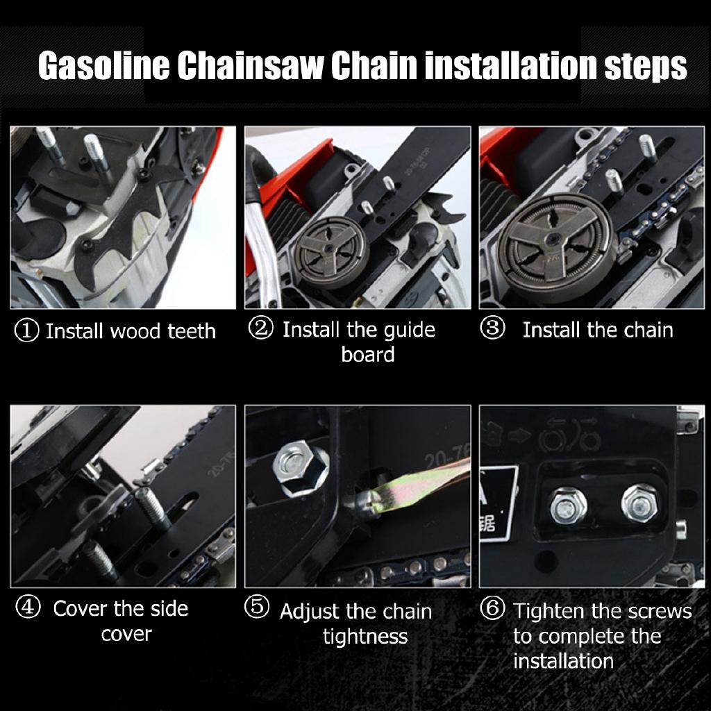 5200W 68CC 20'' Chainsaw 13000RPM Gasoline Petrol Saw Cutter Bar & Chains Kit