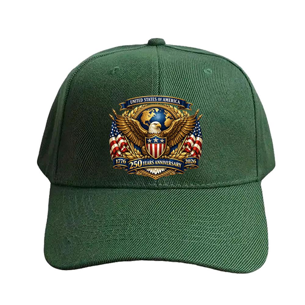 USA Th Anniversary Patriotic Eagle Woman Man Baseball Cap Adult Adjustable with Curved Brim Hiking Fishing Hat
