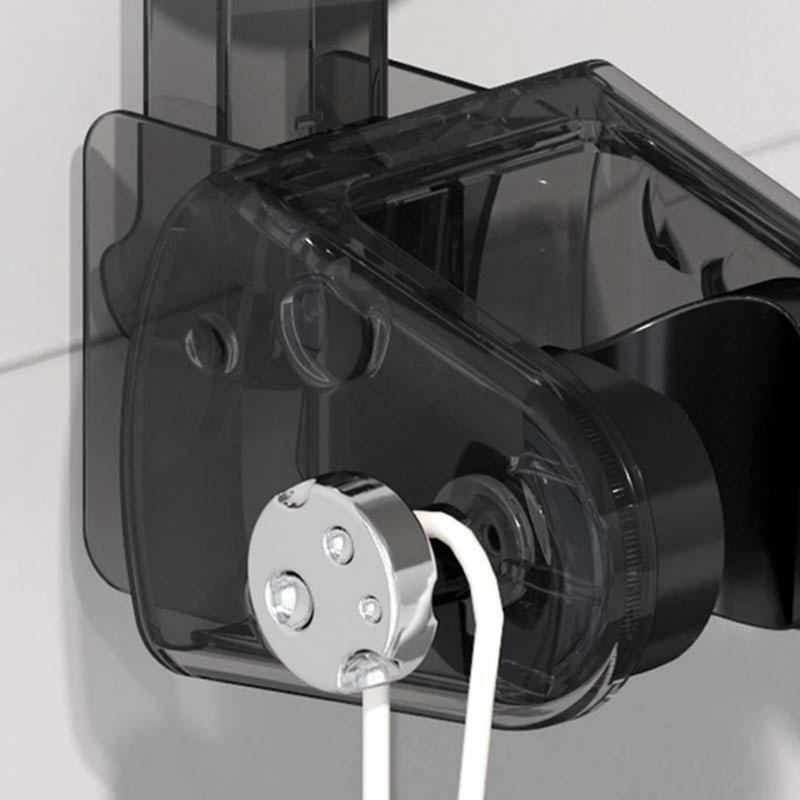 Removable Shower Head Holder with Suction Cup Design Adjustable 70° Downwards Easy Install for Bathroom Tile or Glass
