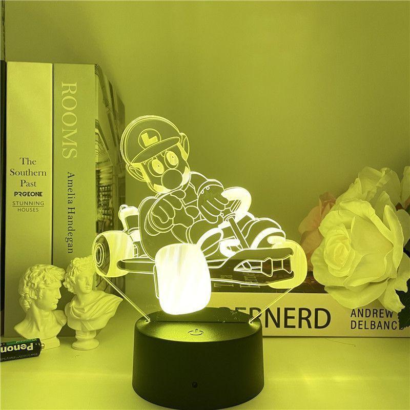 Super Mario Usb Night Light With Color Changing Led For Gaming Room Decor