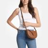 New MICHAEL KORS Leather Crescent Bag, Shoulder Bag Small Women's Leather Brown 35R3G4DC5L-LUGGAGE