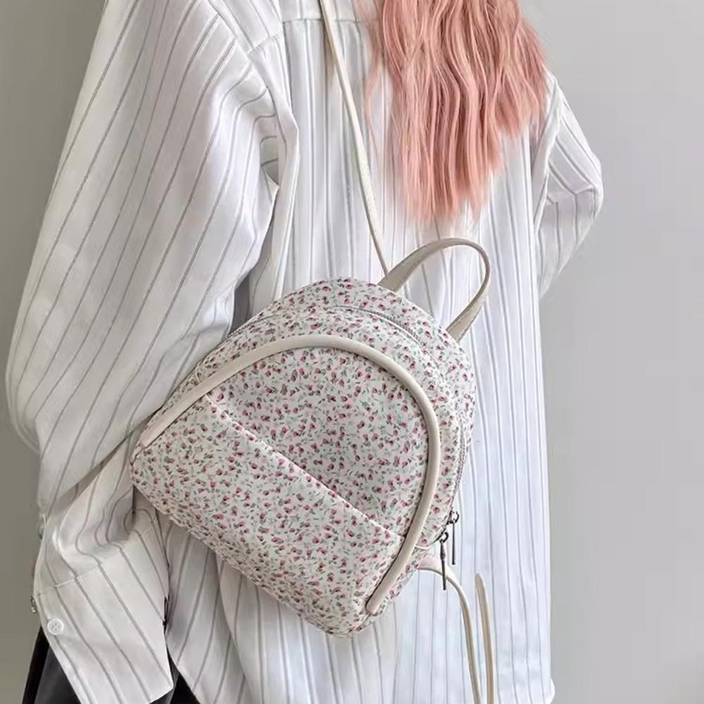 Сумка женская 2024 нишевый дизайн новая женская сумка весна и лето легкий цветочный рюкзак девочка студентка маленький рюкзак белый